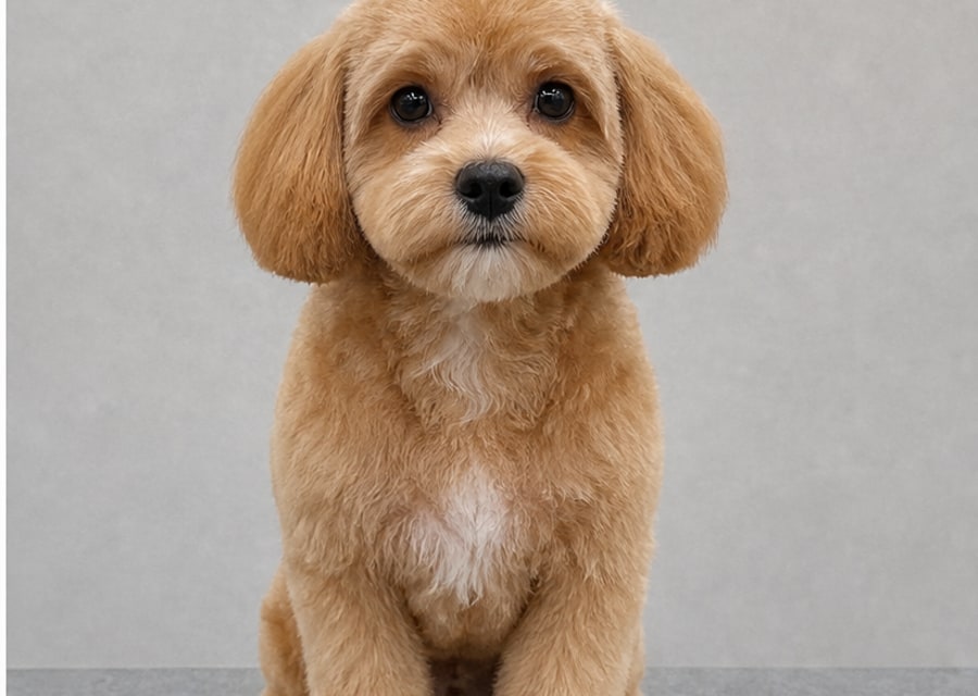 Pickles after a puppy grooming intro